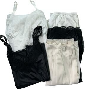 Womens Vintage Slips Bundle Size Medium Undergarments Stretch Sheer Underwear